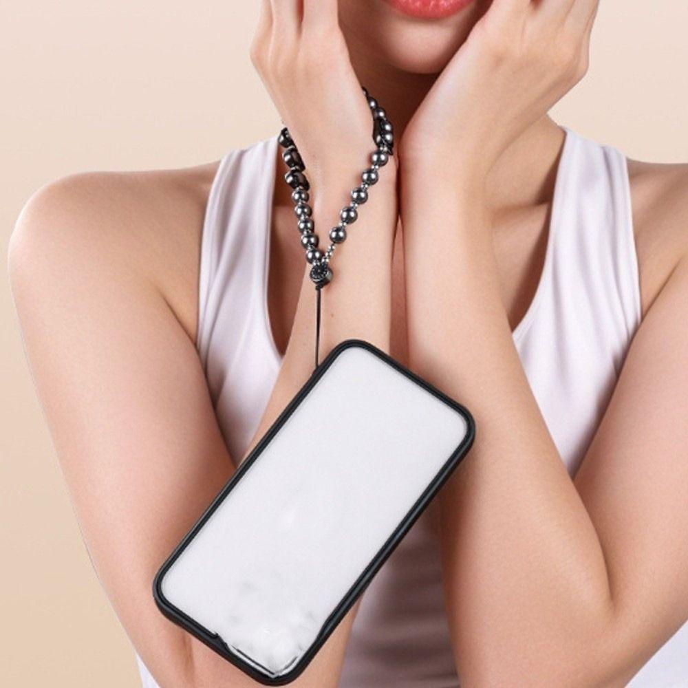 Handmade Beaded Phone Lanyard Wrist Strap Cellphone Charm Pearl Phone Chain Phone Accessories