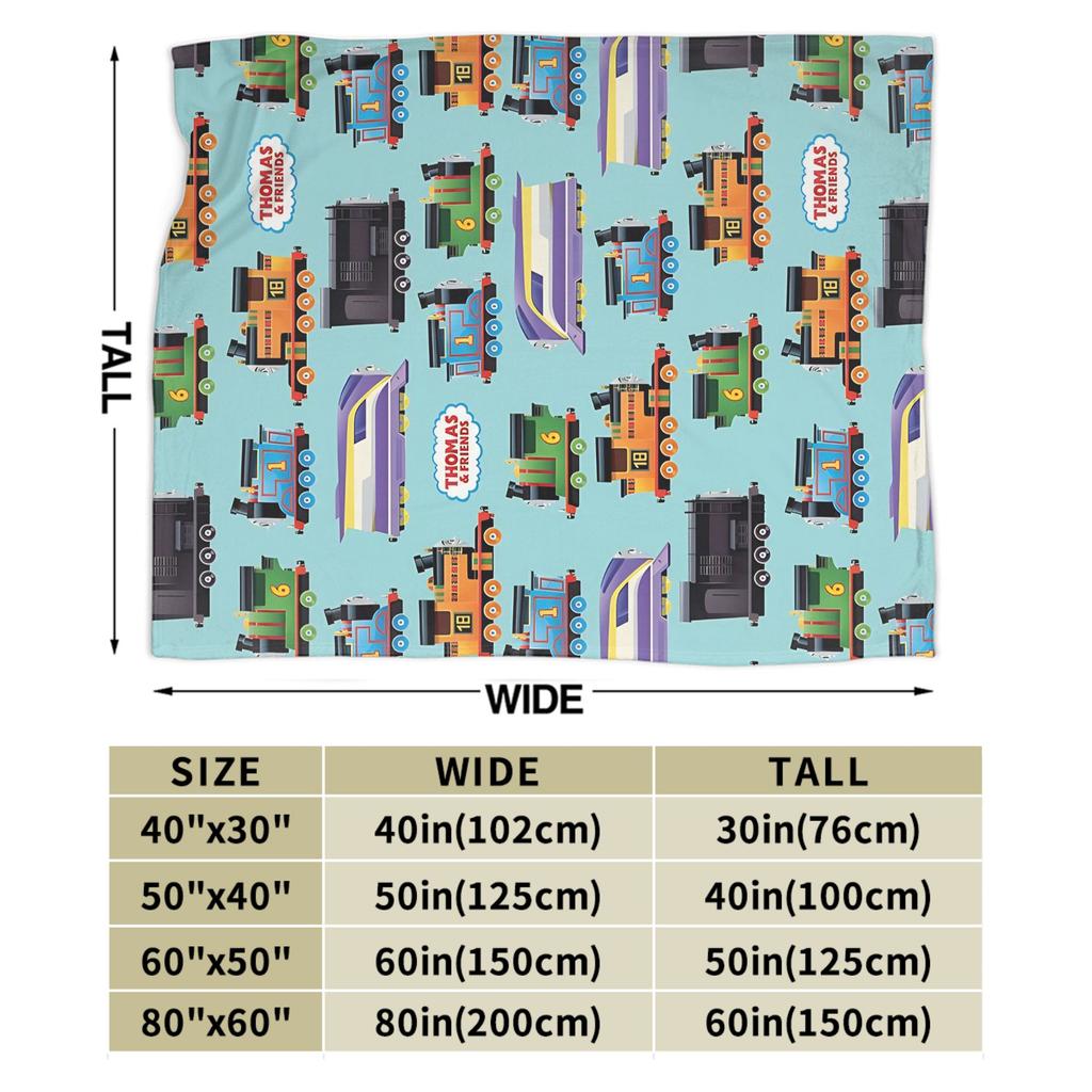 T-Thomas The Train Friends   Blankets  Camping Flannel Throw Blanket For Couch Chair Super Warm Custom Quality Bedspread Gift