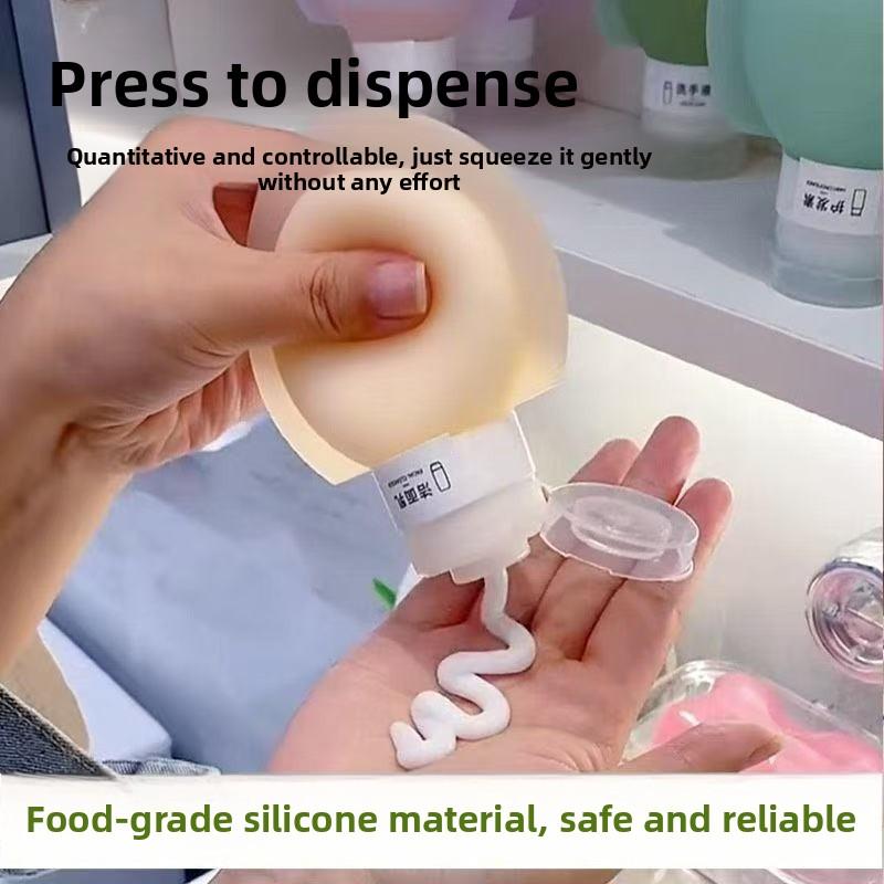 Silicone Travel Dispensing Bottle Shampoo and Body Wash Travel Gadget Skin Care Product Portable Makeup Remover Oil Leak-proof Empty Bottle