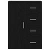 Sideboard in Black Oak Look 60 x 31 x 84 cm Engineered Wood