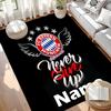 Custom Name Personalized FC Bayern Print Carpet, Versatile Home Decor Rug, for Playroom, Apartment, Balcony, Entryway, Hallway Gift