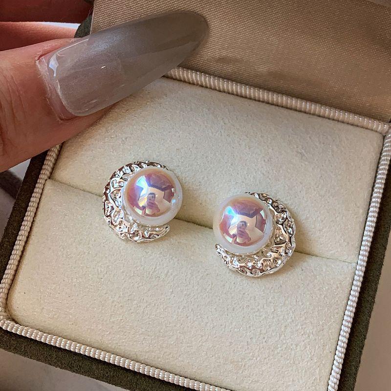 

S925 Sterling Silver Needle Pink Pearl Stud Earrings for Women Unique and Beautiful 2025 New Arrival Accessible Luxury Fancy Earrings Eardrops Pink Pearl Earrings