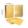 Cartas de jogar à prova d'água, cartas de plástico douradas para pôquer, novidades, ferramentas para jogos de tabuleiro, festa familiar, entretenimento ao ar livre