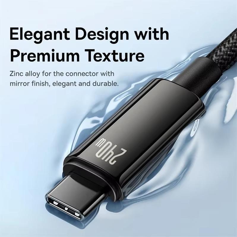 Baseus tungsten gold series fast charging data cable is suitable for Huawei Xiaomi vivo mobile phone Type-C to Type-C 240W