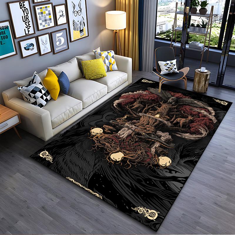 

Fantasy Tree of Life Design with Animals and Dragon Suitable for use as an anti-slip game mat for living room and bedroom sofas 40x60cm( 15x23in )