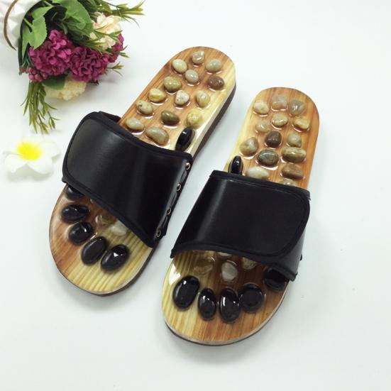 1 Pair Massage Stone Shoes Eco-friendly Lightweight Arch Pain Relief Acupressure Massage Slippers for Men Women