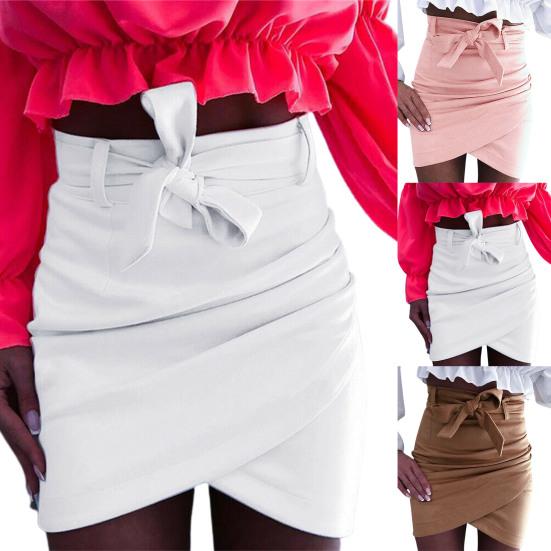 Practical Breathable High Waist Tear Resistant Bow-Knot Ruffle Fashion Ladies Skirt For Work Pencil