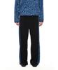 TOOMUCHTAX Leopard Terry Panel Sweatpants Blue