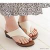 Made in Thong Sandals for Easy to Walk Wedge Finger M [Arch Contact] Japan, Women, in, Sole, Painless, Ring, Summer, Black,