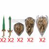 MOC Military Building Blocks Medieval Soldiers Knight Figures Weapons Accessories Witc Hat Helmet Shield Spear DIY Brick Toy T10