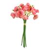 Small Tea Rose Lotus Bunch Fake Flower Simulation Artificial Camellia Hand Bouquet Decorative Ornament Wedding Photo Props