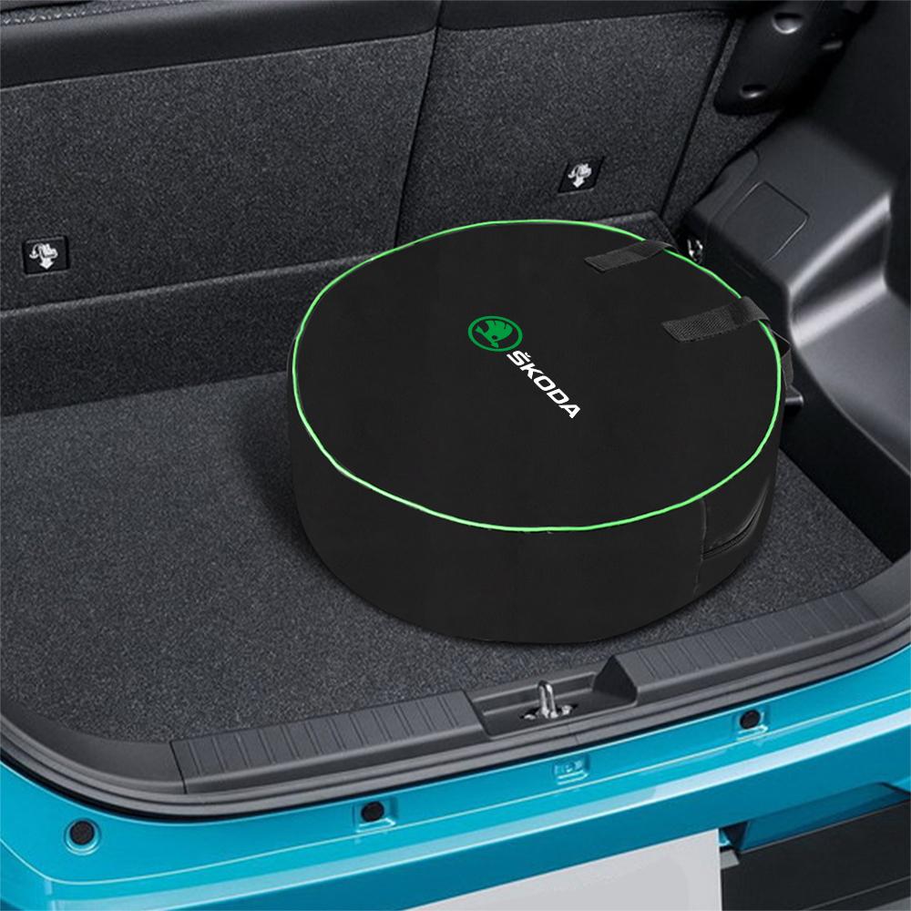 ADY1 EV Car Charging Cable Storage Box Electric Vehicle Charger Cables Carry Bag For Skoda Yeti Octavia 2 3 a5 Kodiaq Rapid Karoq