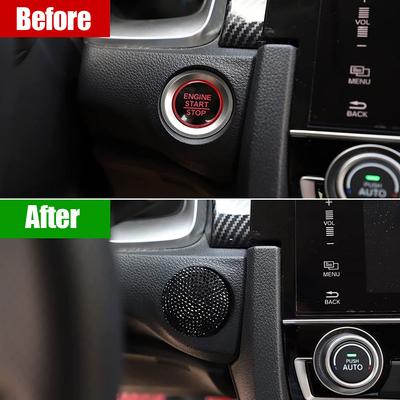 1Pc Car Interior Decoration Rhinestone Engine Ignition Onekey Start Stop Push Button Switch Protective Cover Auto Accessories
