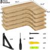 Country-Style Solid Wood Corner Floating Wall Shelf & Organizer