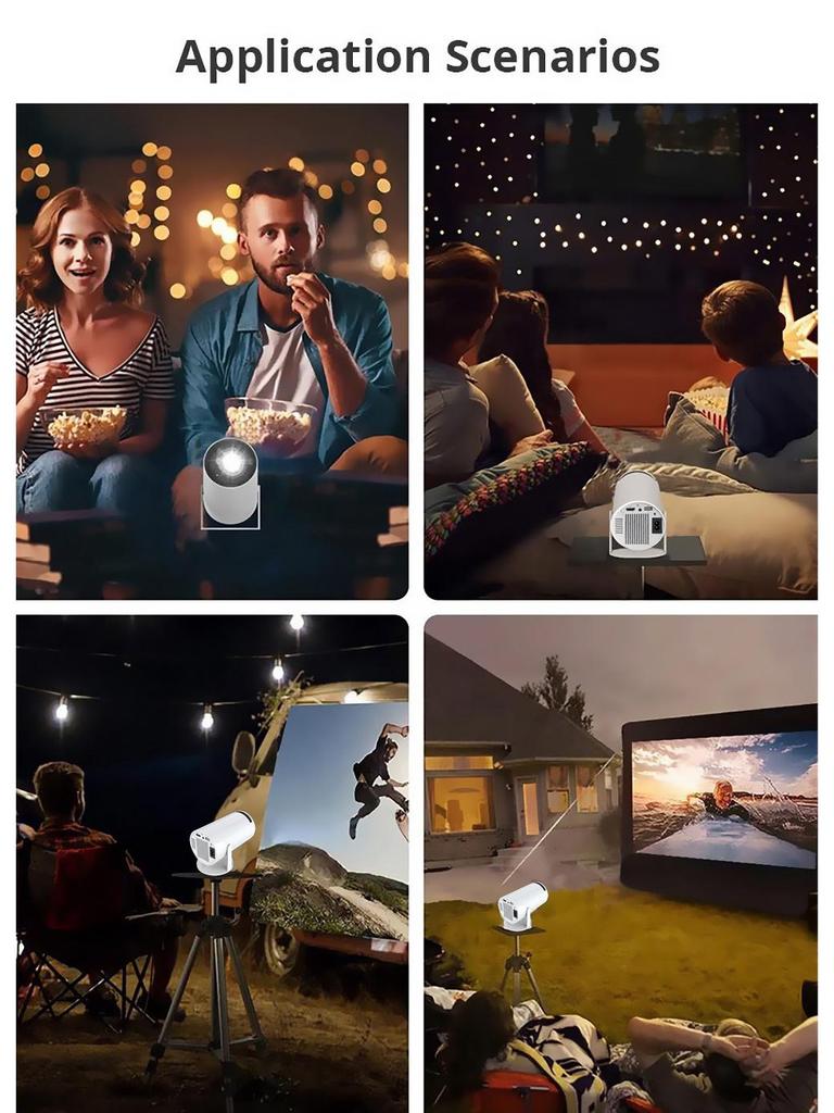 New HY300 4K Mini Game Console Projector: Portable, Interactive Family Entertainment with Wireless Controller