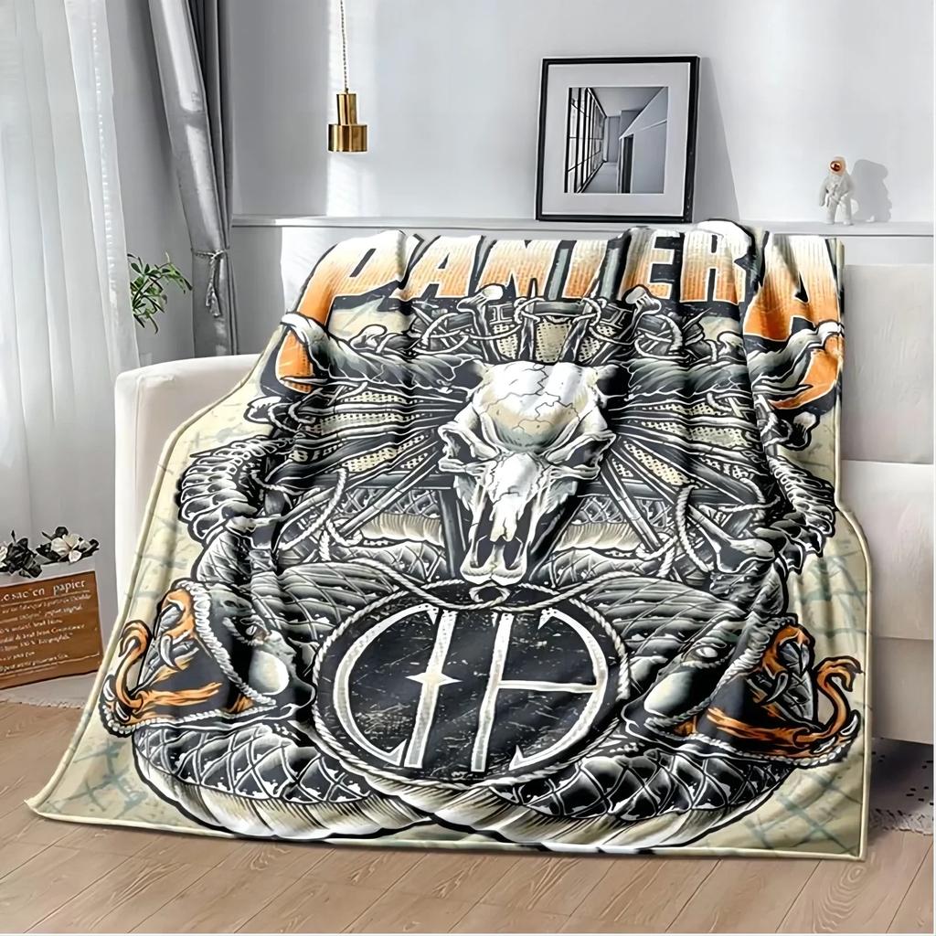 Κουβέρτα US Pantera Band Πόστερ Dimebag Darrell Τυπωμένη, για Σαλόνι, υπνοδωμάτιο, σπίτι, αυτοκίνητο, γραφείο, Δώρο για φίλο, εσύ Αγαπάς