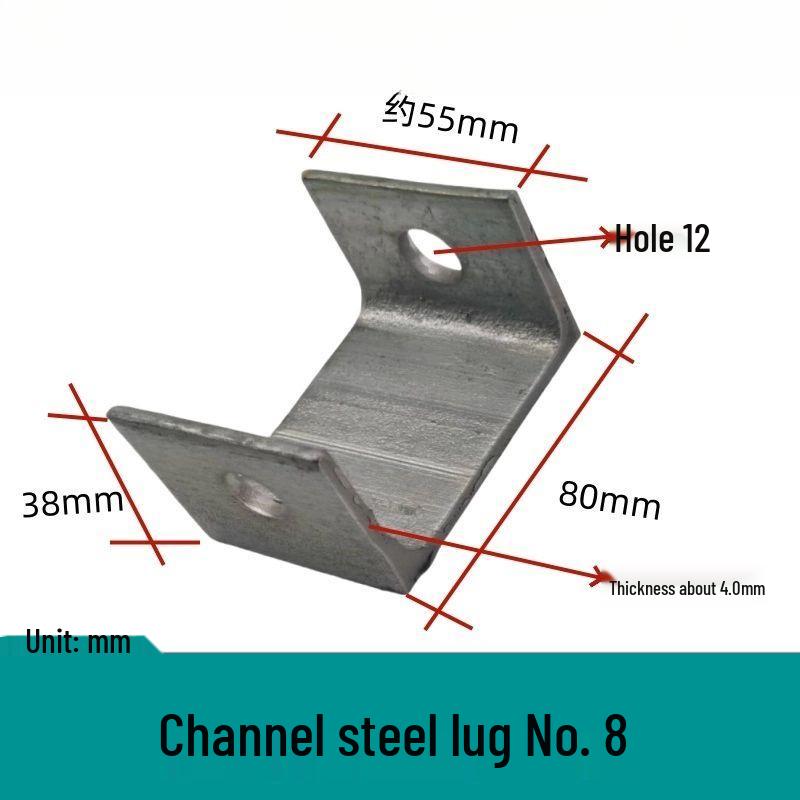 Galvanized Steel Ceiling Connector Bracket with Adjustable U-Channel and Eye Bolt
