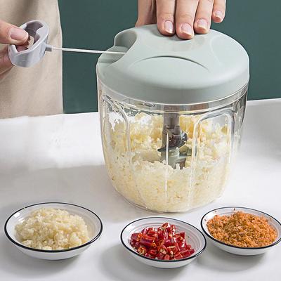 500/900ML Manual Meat Grinder Garlic Chopper Rotary Garlic Press Vegetable Onion Cutting Machine Kitchen Cooking Accessories