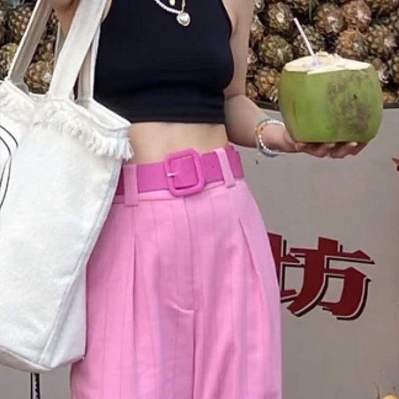 Elegant Magenta Y2k Womens Belt Stylish Design For Fashionable Summer 2024 Outfits