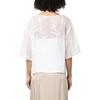 Armani Exchange Solid Pattern Printed Sheer Short Sleeve T-Shirt Women tops White 3RYH26-YN2KZ-1000