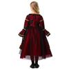 Girls Halloween Costume Dress Queen Demon Vampire Medieval Court Gown Fantasy Party Role Play Outfit