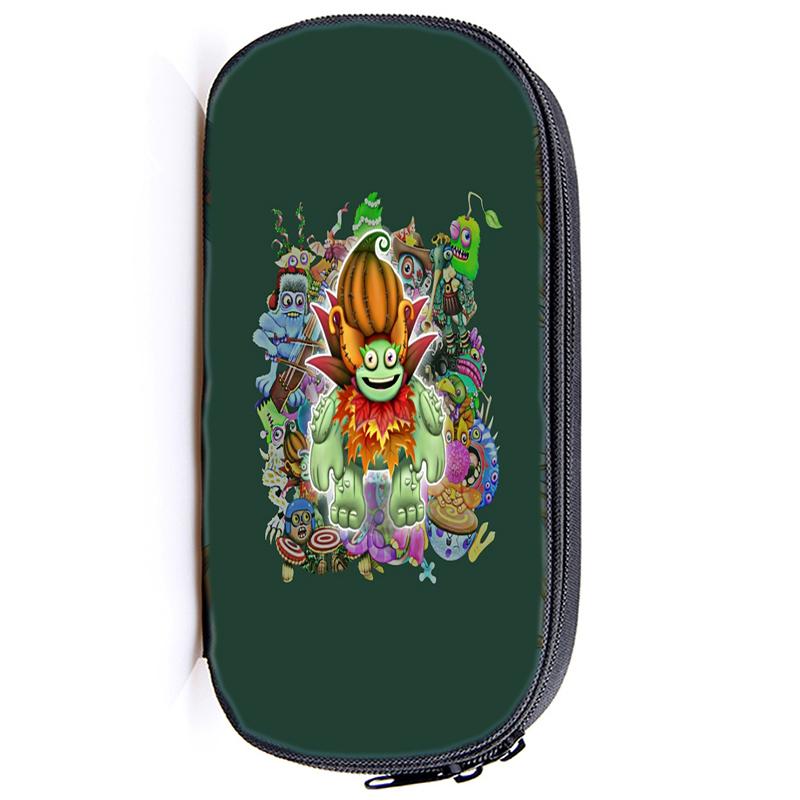 My Singing Monsters Federmäppchen, praktische Aufbewahrungstasche, Horror-Spiel, Schule, Stifttasche, Box für Studenten, Büro, Schreibwaren