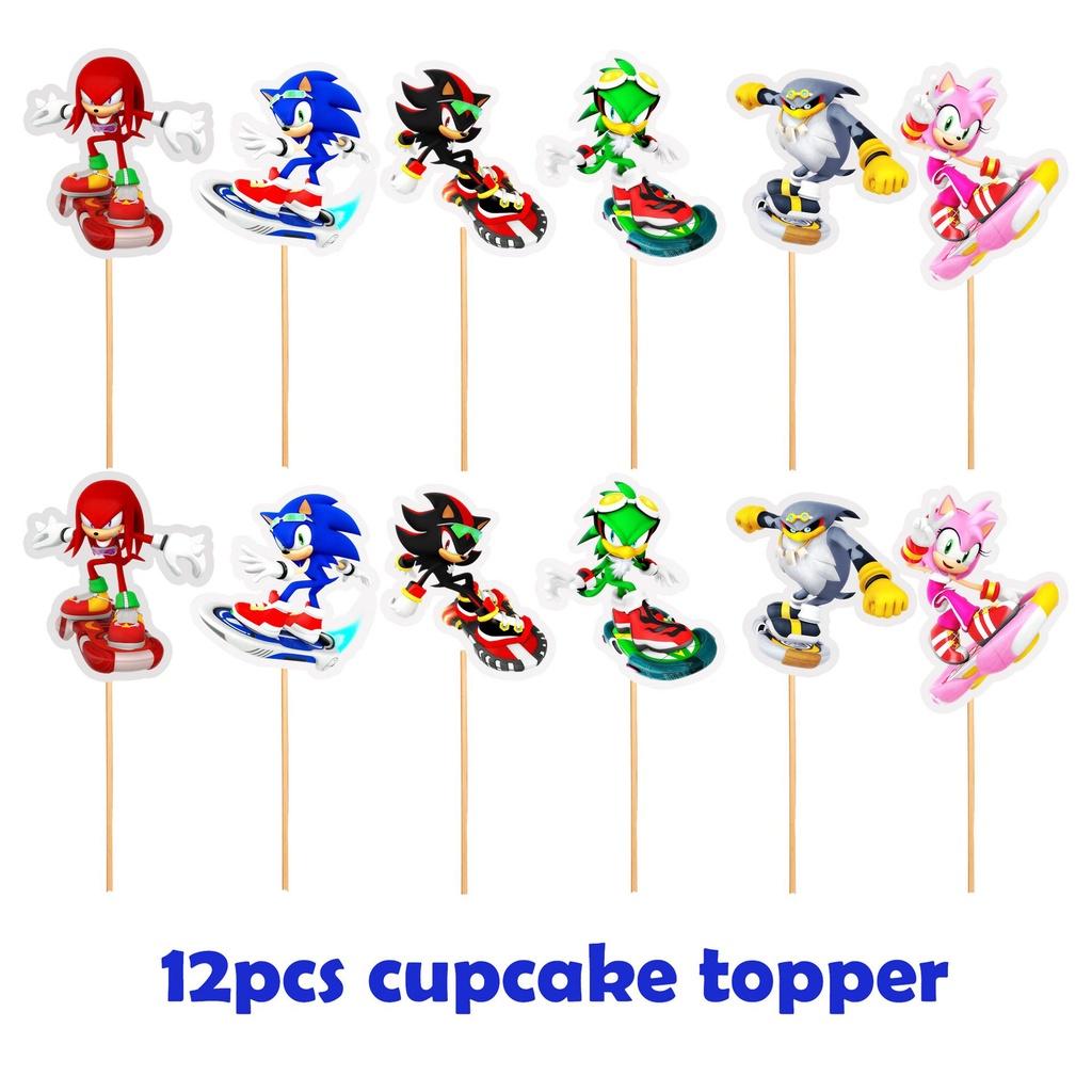 Balloon Cartoon Blue Pink Dog Cake Topper Birthday Decoration Party