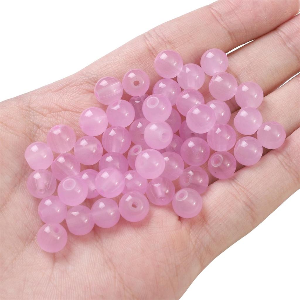 50-135 szt. Kryształowych szklanych koralików, galaretkowych, jednolitych kolorowych, imitujących kamień jadeitu, luźne koraliki dystansowe do wyrobu biżuterii