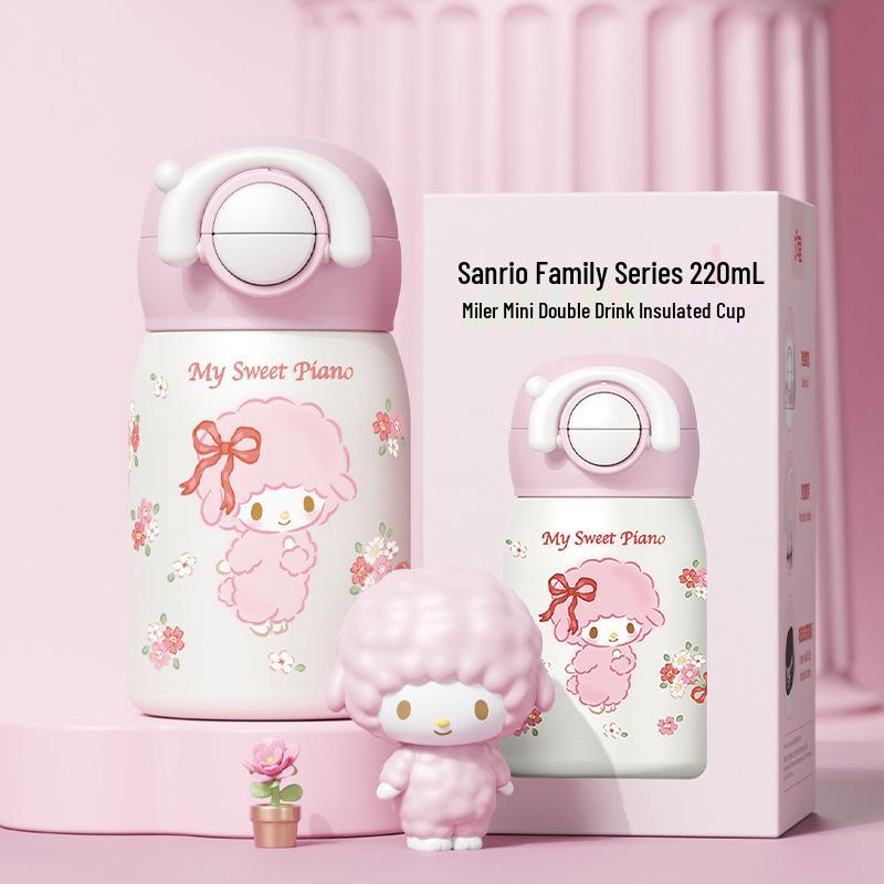 

Aikesimi Sanrio Міні термокружка - Милий мультяшний дизайн із соломинкою для дівчат-студенток 220ml
