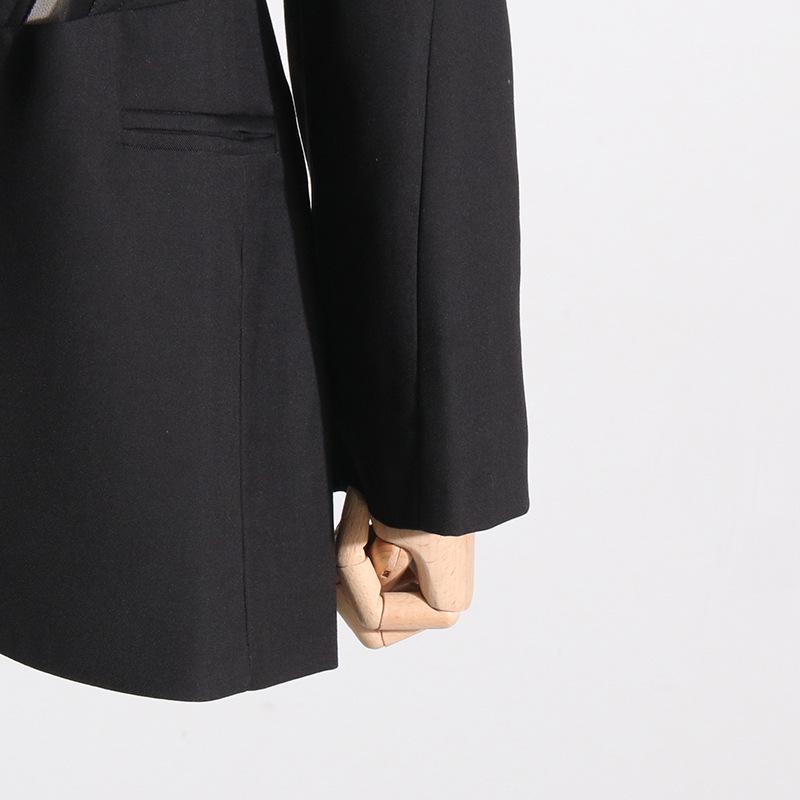 2025 Spring Trend: High-Grade V-Neck Mesh Hot Girl Suit Jacket for Women