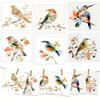 Cleaning Cloth Reusable Kitchen Dish Towels Eco-friendly Microfiber Oil Painting Bird Print Dishcloths Lint Free Washable Duster Rags Tea Towels
