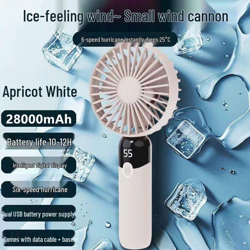 Portable USB Rechargeable Mini Fan for Desk, Travel, and Neck Hanging