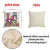 New Easter Pillowcase Linen Print Cartoon Rabbit Pillow Living Room Holiday Decoration Cushion