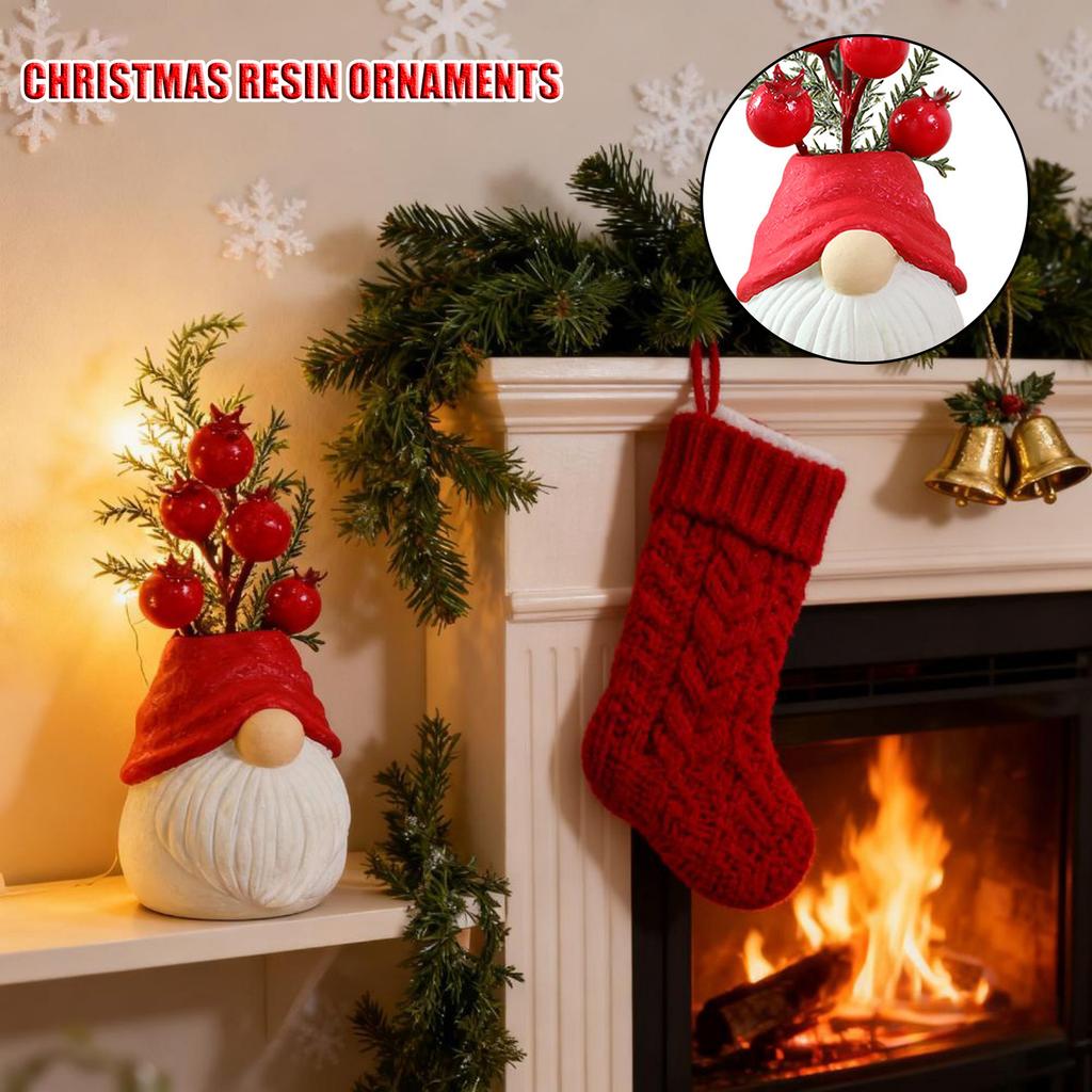 Resin Christmas Figurine, Christmas Dwarf Doll, Resin Christmas Decoration Piece