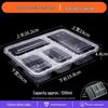 ZISIZ 1000ml Disposable Four-Compartment Meal Box