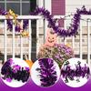 Halloween Decorations,80 IN Halloween Garland With Orange Pumpkin Black Spider Purple , Shiny Garland For Home Tree Indoor Outdoor Part