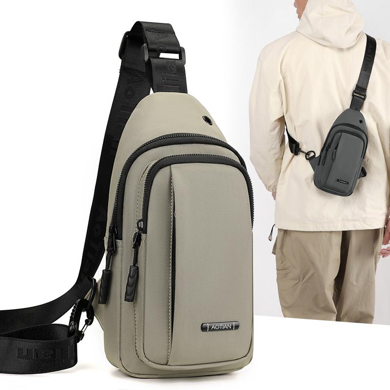 

Мужская легкая нагрудная сумка Oxford через плечо Commuter Crossbody Bag темно-синий