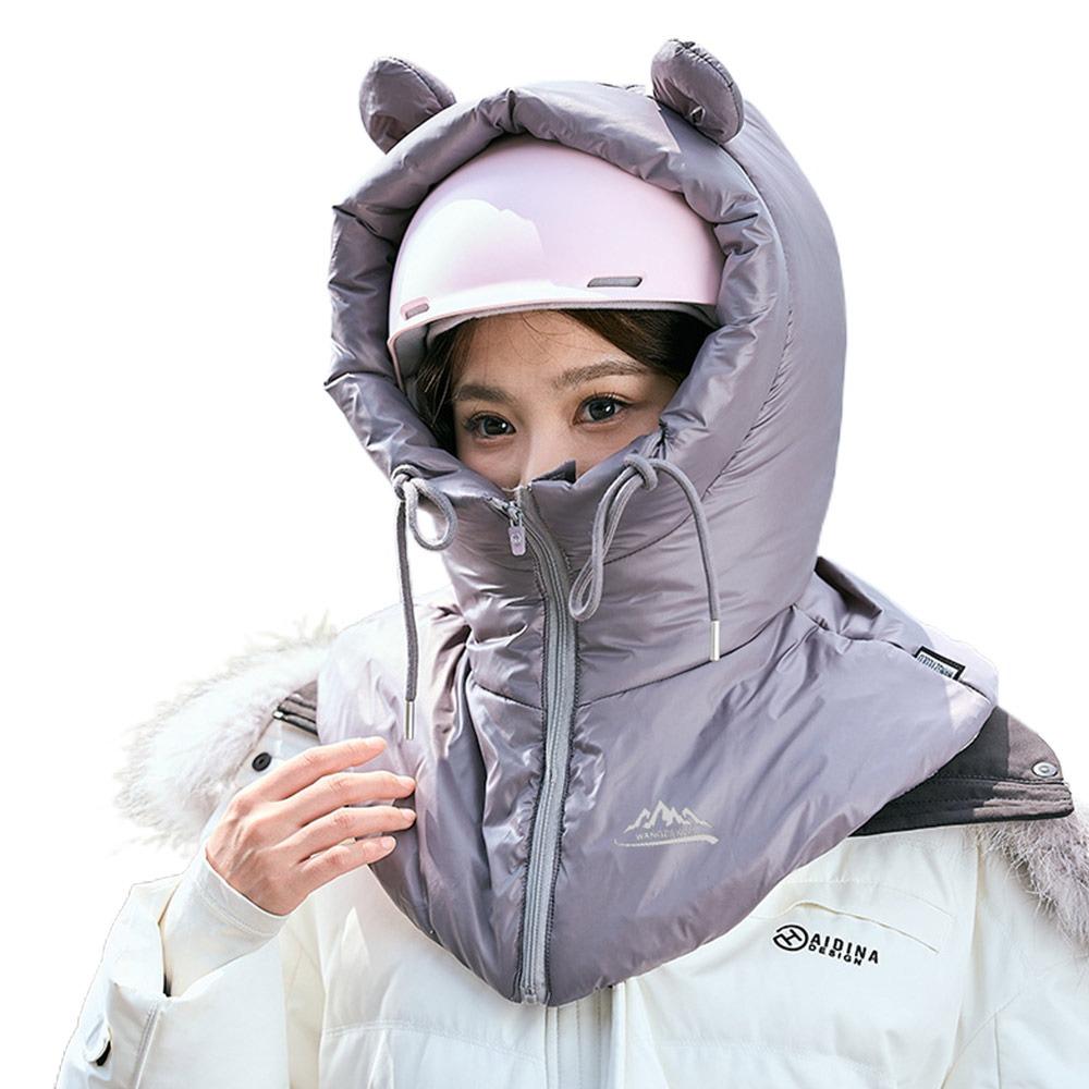 

Zippper Scarf Balaclava Hat Winter Fake High Collars Warm Turtleneck Fake Collar Unisex темно-сірий колір