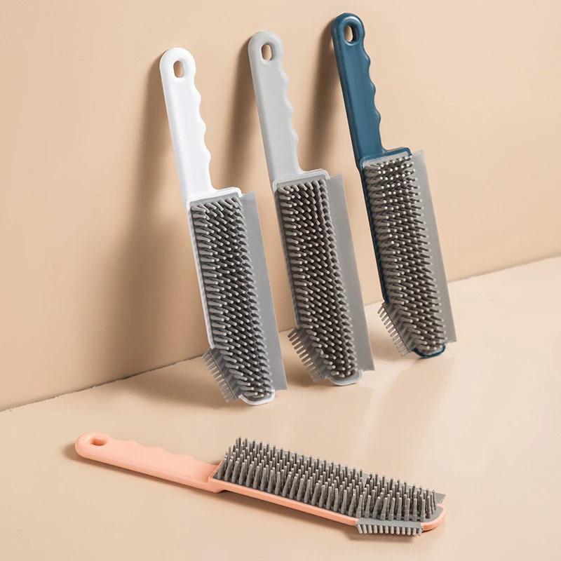 3 In 1 Silicone Gap Cleaning Brush Decontamination Brush Glass Scraping Cleaning Brush Kitchen Household Corner Cleaning Tools