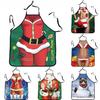 Waterproof Polyester Nosleeve Apron With 3d Cartoon Characters For Couples Cooking And Bbq