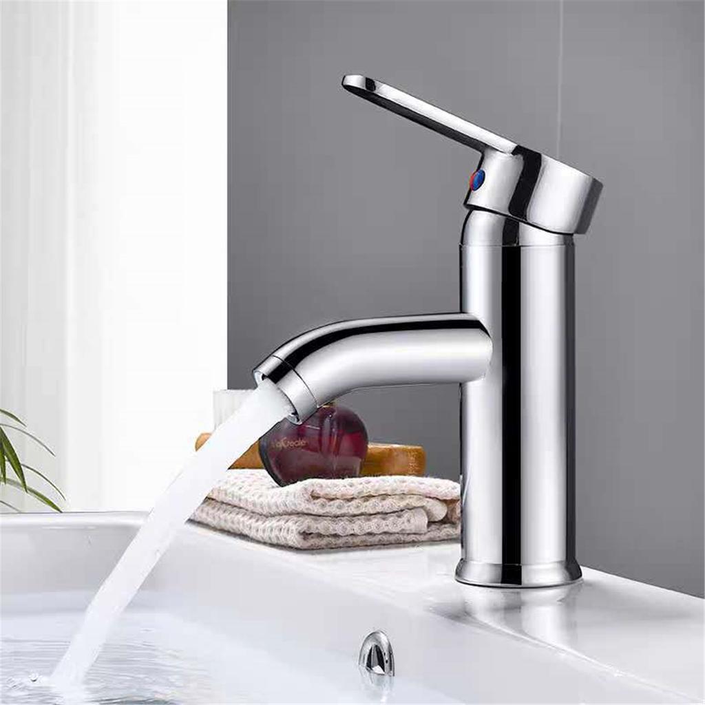 Single Hole Basin Faucets Cold/Hot Mixer Basin Tap Waterfall Modern Tap Countertop Washbasin Mixer Faucet Durable