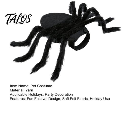 Holiday Party Accessories Halloween Spider Pet Costume for Small Dogs Cats, Cat Cosplay Outfit with Spooky Adjustable Straps Dress Up And Photo Shoots