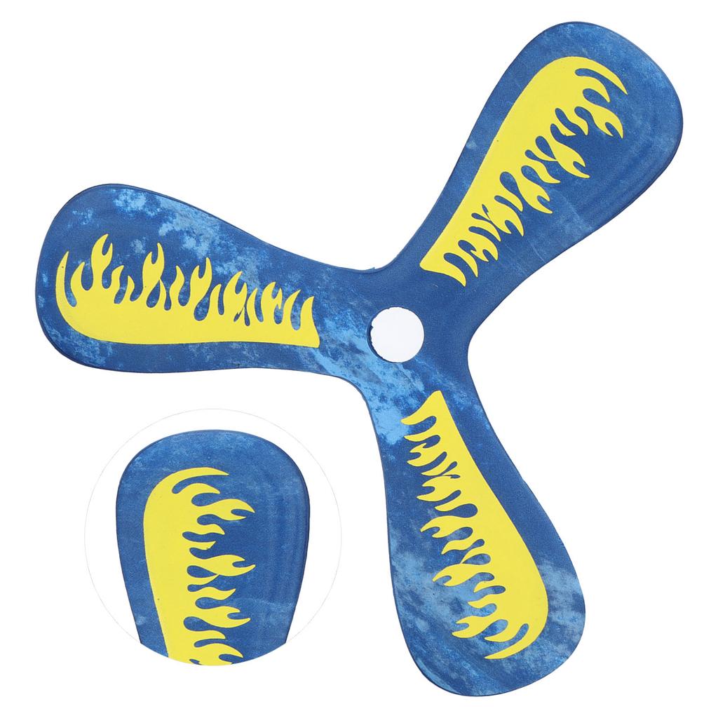 EVA Throw Catch Toy 3 Blade Flying Toy for Kids Outdoor ParentChild Interactive Game(Blue )