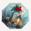 1pc Winter Cross with Red Cardinal, Festive Decoration for Outdoor Use, Auto-Open Close Umbrella with 8-Bone Iron Frame, Perfect Gift for Fans, Travel
