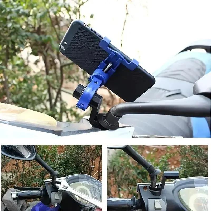 Metal Motorcycle Bike Phone Mount Aluminum Alloy Anti-Slip Bracket Gps Clip Universal Bicycle Stand Support Fit For All Smartphones