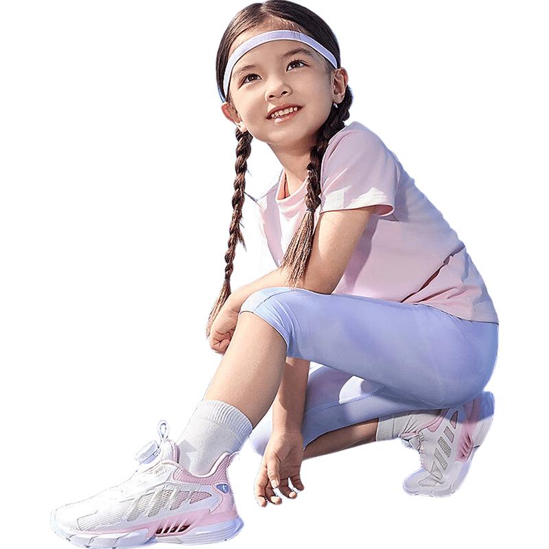 Qiaodan Toddler Girls  Summer Mesh Rotary Buckle Running Shoes 30