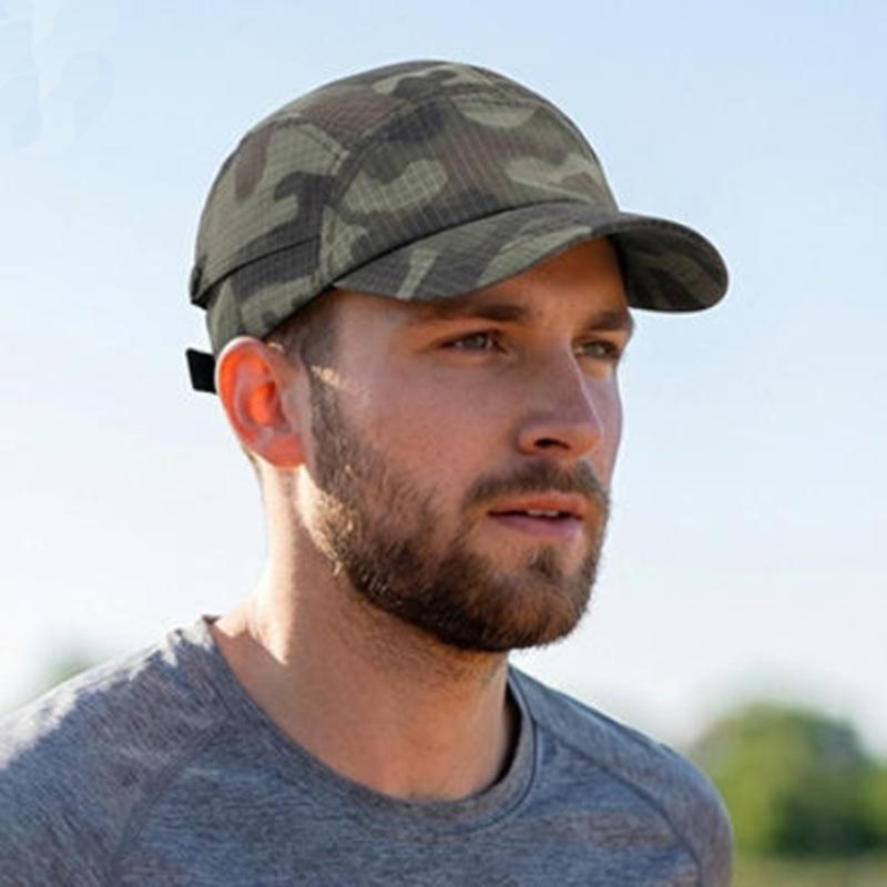 Camouflage Lightweight Baseball Cap Spring Summer Breathable Small Brim Outdoor Cycling Adjustable Soft Top Hat