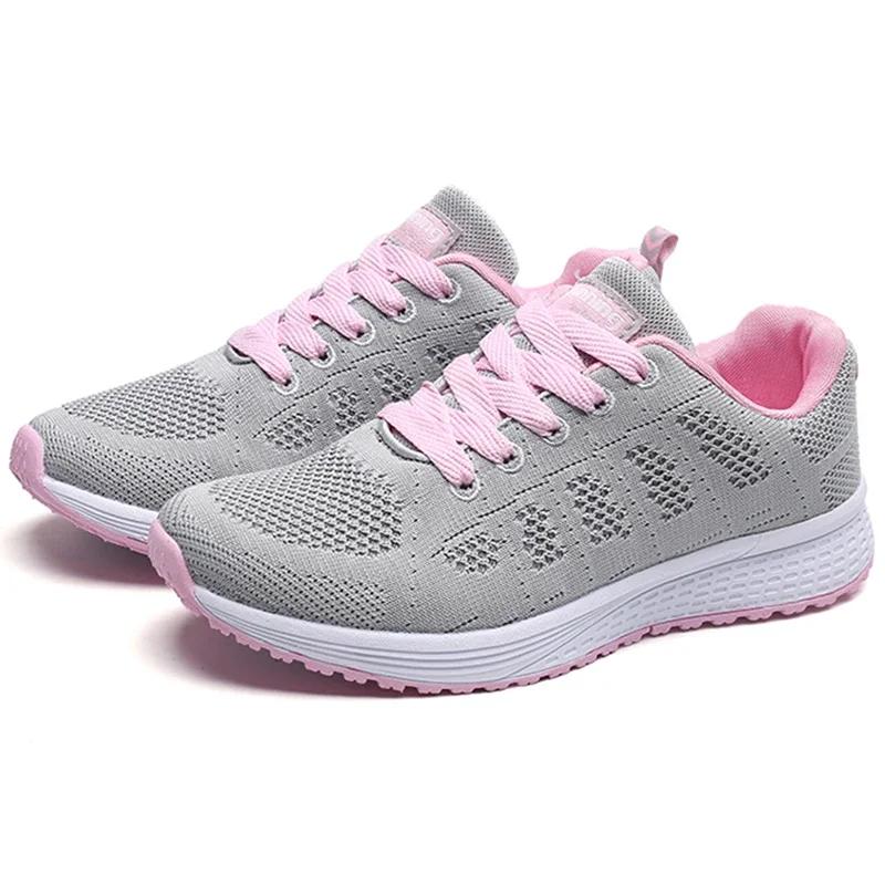 Mode 2024 Neue Turnschuhe Für Frauen Atmungsaktive Outdoor Plus Größe Frauen Turnschuhe Mesh Stoff Lace Up Weibliche Schuhe Schuhe Frauen