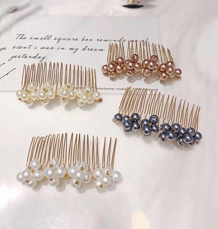New Pearl Temperament Hair Comb for Women with Bangs and Broken Hair, Hair Comb Plug-in Hair Comb, Bridal Hair Accessories