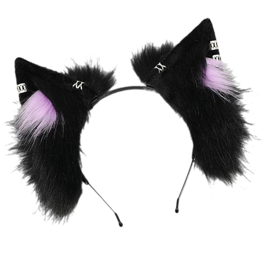 Cartoon Plush Animal Ears Headband Costume Headpieces Adjustable Cute Cosplay Accessory for Women and Kids